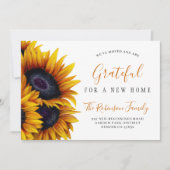 感謝祭の住所の変更の新しい家の移動 案内状 (正面)