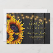 感謝祭の住所の変更の新しい家の移動 案内状 (正面)