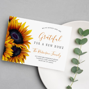 感謝祭の住所の変更の新しい家の移動 案内状