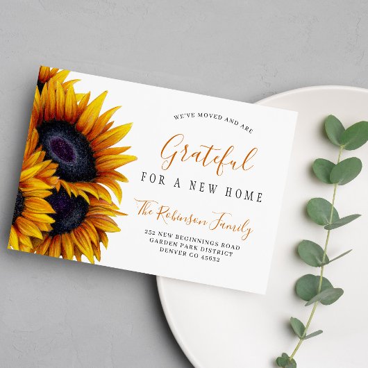 感謝祭の住所の変更の新しい家の移動 案内状