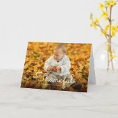 感謝祭の写真オーダーメイドカード カード (黄色い花)