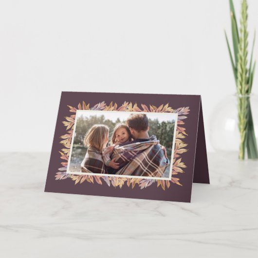 感謝祭の写真カード サンキューカード (正面)