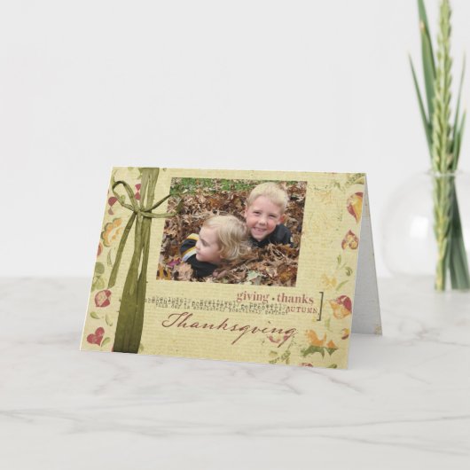 感謝祭の写真カード シーズンカード (正面)