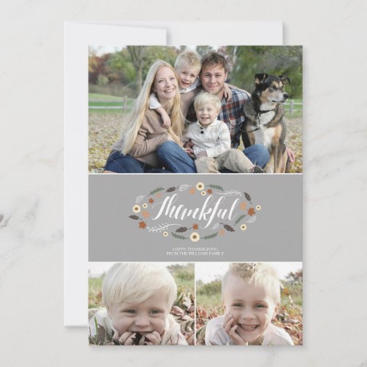 感謝祭の写真カード シーズンカード (正面)
