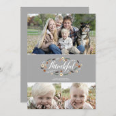 感謝祭の写真カード シーズンカード (正面/裏面)