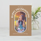 感謝祭の写真モダン灰 シーズンカード (スタンド正面)