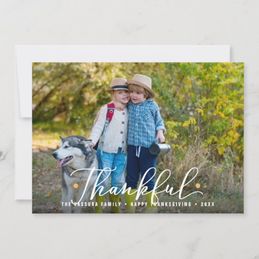 感謝祭の写真 シーズンカード (正面)