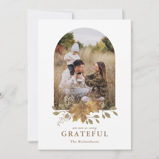 感謝祭の写真 シーズンカード (正面)