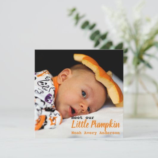 感謝祭の写真 出生発表 招待状 (スタンド正面)