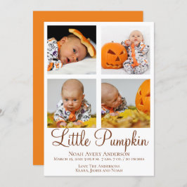 感謝祭の写真 出生発表 招待状