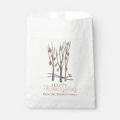 感謝祭の冬の木のパーソナライズされた抱き枕 フェイバーバッグ (正面)