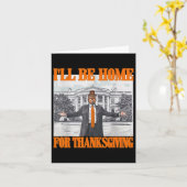 感謝祭の切り札を持って帰おもしろいる カード (黄色い花)