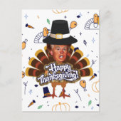 "感謝祭の切札の七面鳥 シーズンポストカード (正面)