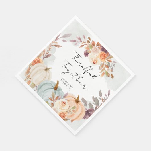 感謝祭の友与え達の夕食 スタンダードランチョンナプキン (角)