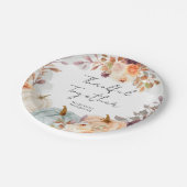 感謝祭の友与え達の夕食 ペーパープレート (アングル)