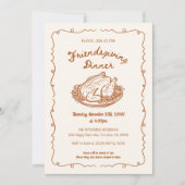 感謝祭の友人との食事会 招待状 (正面)