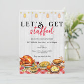 感謝祭の友人の集まり 感謝祭ディナー 招待状 (スタンド正面)