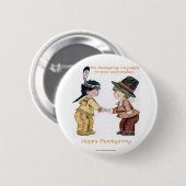 感謝祭の友情および平和 缶バッジ (正面&裏面)