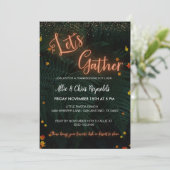 感謝祭の友情を与える編集可能招待状 招待状 (スタンド正面)