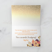 感謝祭の友情を育てるカボチャと花 シーズンカード (内部)