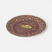 感謝祭の友情を育てるパーティーカボチャパイユーモア ペーパープレート (アングル)