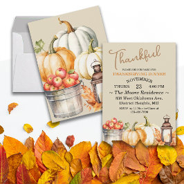 感謝祭の友情ディナーカスタム 招待状