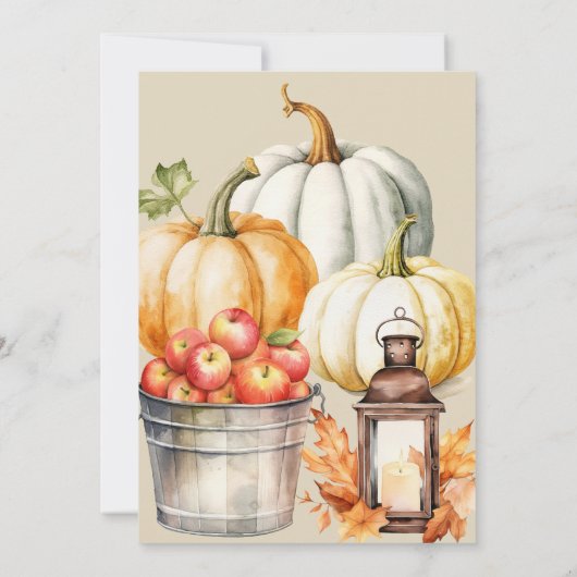 感謝祭の友情ディナーカスタム 招待状 (裏面)