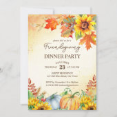 感謝祭の友情ディナーパーティーテンプレート 招待状 (正面)