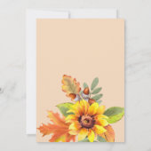 感謝祭の友情ディナーパーティーテンプレート 招待状 (裏面)