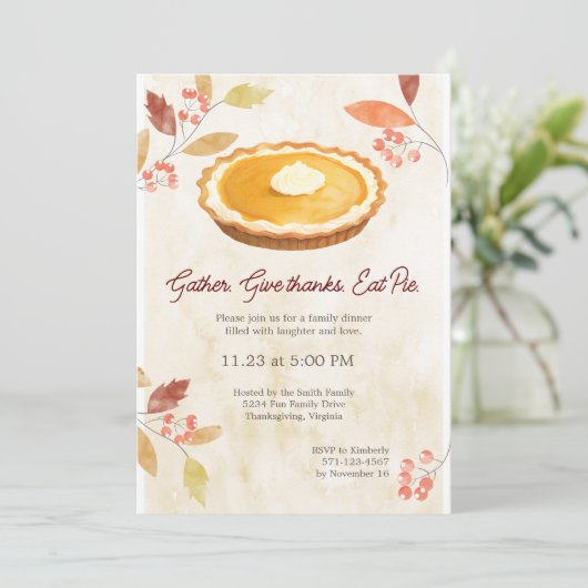 感謝祭の友情招待状 招待状 (スタンド正面)