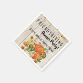 感謝祭の友達を与えるカクテルナプキン スタンダードカクテルナプキン (角)