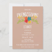 感謝祭の友達ディナーパーティー 招待状 (正面)