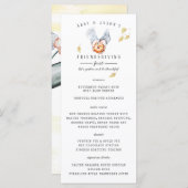 感謝祭の友達ディナーメニュー メニュー (正面/裏面)