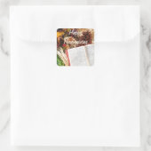 感謝祭の収穫と聖書 スクエアシール (バッグ)