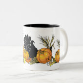 感謝祭の収穫のマグ ツートーンマグカップ (正面右)