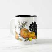 感謝祭の収穫のマグ ツートーンマグカップ (正面左)