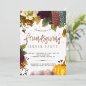 感謝祭の収穫の友情ディナーパーティー 招待状 (スタンド正面)