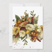 感謝祭の収穫の友情ディナーパーティー 招待状 (裏面)