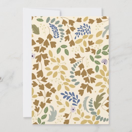 感謝祭の収穫ディナ素朴ー 招待状 (裏面)