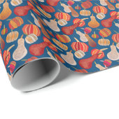 感謝祭の収穫：カボチャヴィンテージアート ラッピングペーパー (ロールコーナー)