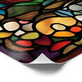 感謝祭の収穫、ステンドグラス ポスター (コーナー)