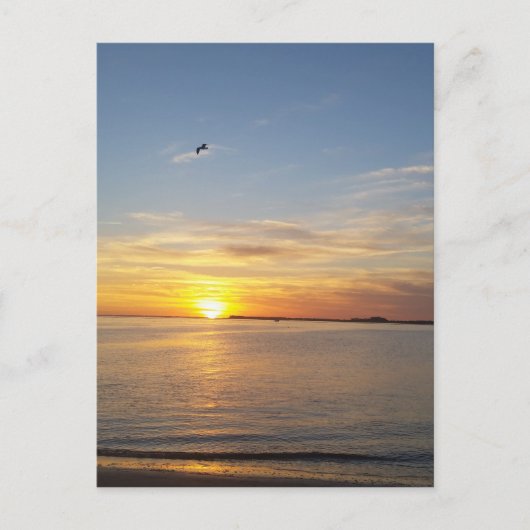 感謝祭の夕日。 シーズンポストカード (正面)