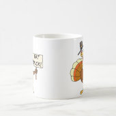 感謝祭の夕食のためのトルコへの代わり コーヒーマグカップ (中央)