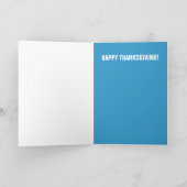 感謝祭の夕食のためのトルコへの代わり シーズンカード (内部)