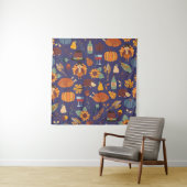 感謝祭の夕食のシームレスなヴィンテージパターン  タペストリー (インサイチュ)