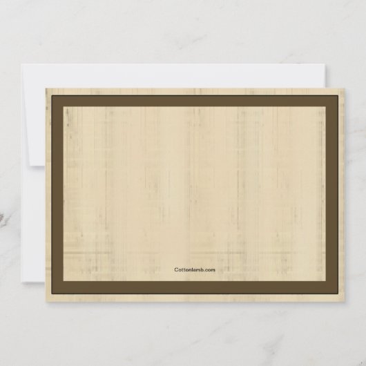 感謝祭の夕食の招待状をがつがつむさぼって下さい、がつがつむさぼって下さい 招待状 (裏面)