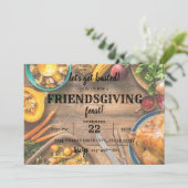 感謝祭の夕食の招待状 招待状 (スタンド正面)