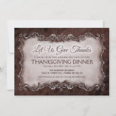 感謝祭の夕食の招待-私達を感謝を与えることを許可して下さい 招待状 (正面)