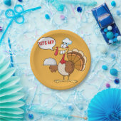 感謝祭の夕食はトルコの漫画に役立ちます ペーパープレート (パーティー)