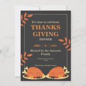 感謝祭の夕食への招待 招待状 (正面)
